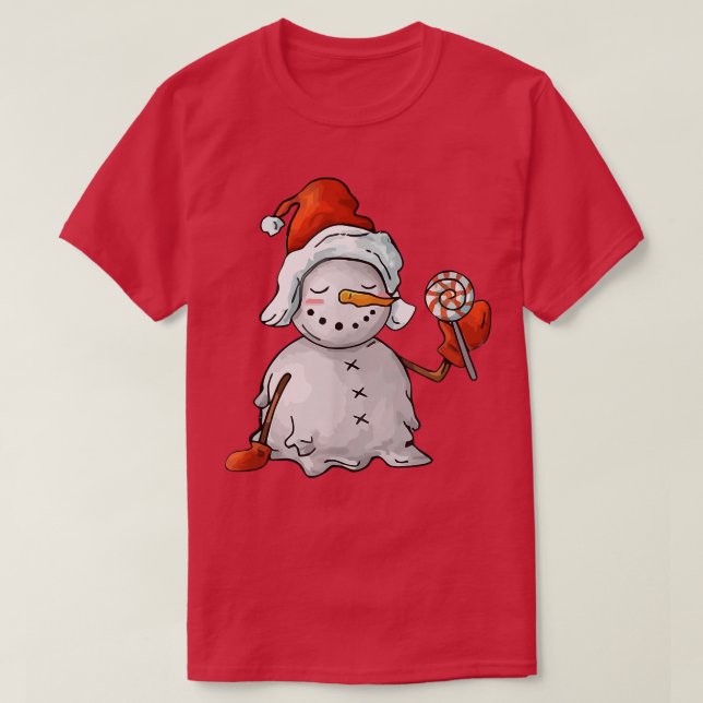 Snowman Candy Merry Christmas, Matching Family Chr T-Shirt (Design Front)