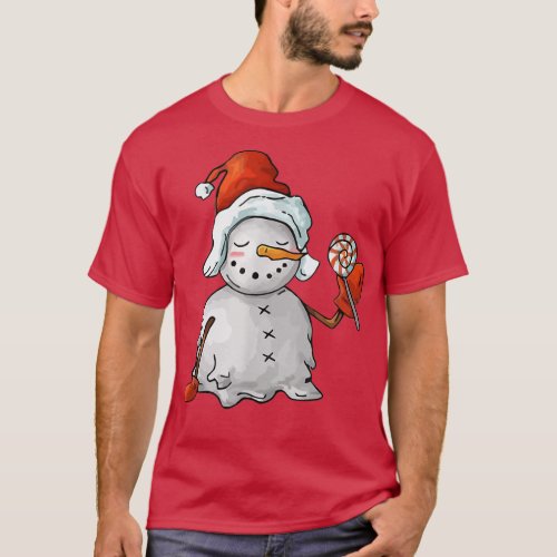 Snowman Candy Merry Christmas Matching Family Chr T_Shirt