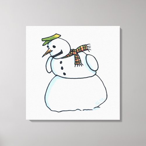 Snowman canvas print