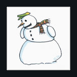 Snowman canvas print<br><div class="desc">Snowman canvas prints are for snowwoman lovers,  snowman lovers,  decorators,  retailers,  snowman collectors,  print collectors,  and cartoon fans for the Christmas holiday season. Snowman is Steamy Raimon original cartoon art.</div>