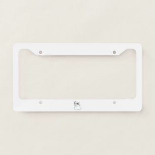 Snowman car license plate frame a