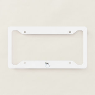 Snowman car license plate frame c
