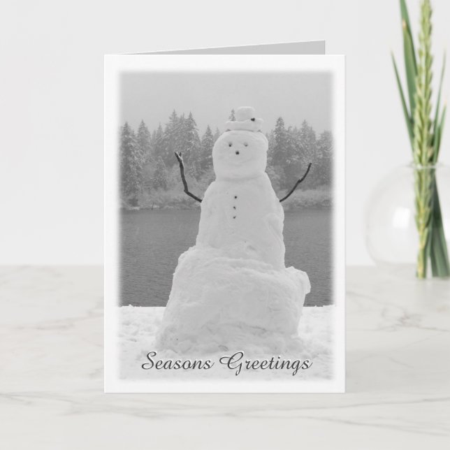 Snowman Cards Personalized Christmas Snowman Cards (Front)