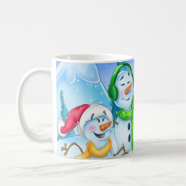 Snowman cartoon mug (Left)