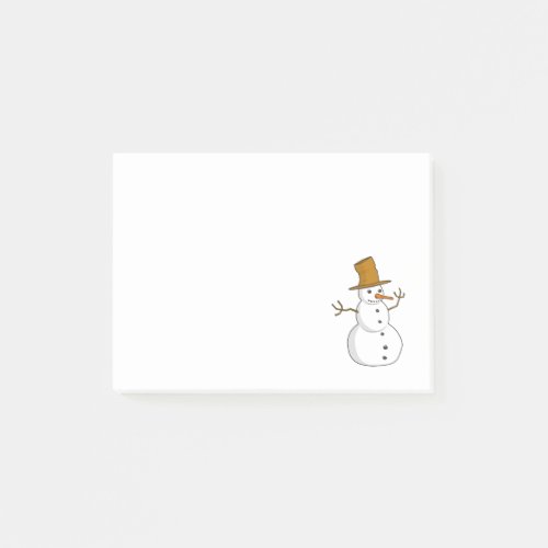 Snowman cartoon post_it notes