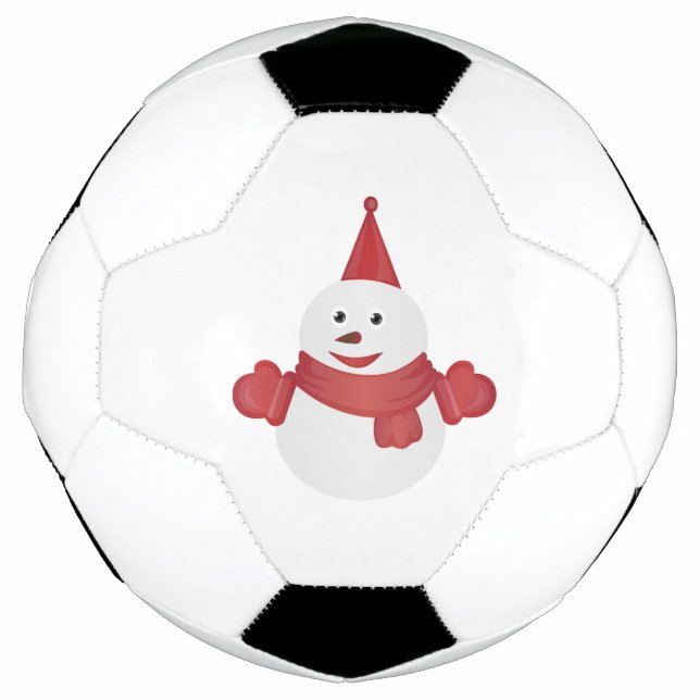 Snowman cartoon soccer ball (Front)