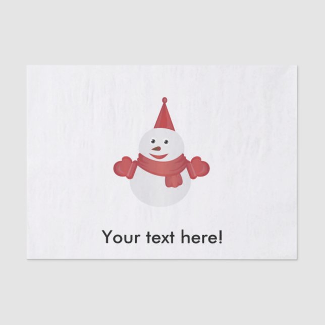 Snowman cartoon tissue paper (Front)