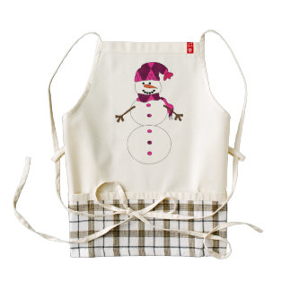 Snowman cartoon zazzle HEART apron