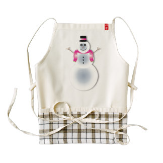 Snowman cartoon zazzle HEART apron