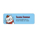 Snowman Cat & Robin Return Address Labels