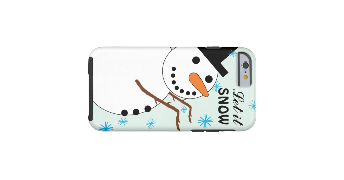 Snowman Catching Snowflakes iPhone 6 Case | Zazzle