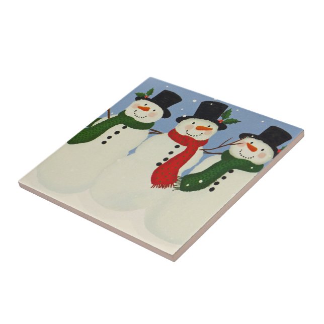 Snowman Ceramic Tile (Side)