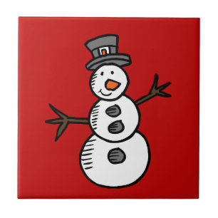 Snowman Ceramic Tile