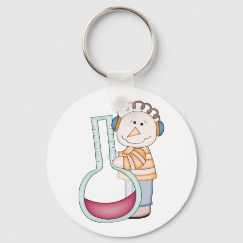 Snowman Checking The Temperature Keychain