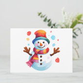 Snowman - Cheerful Snowman for Christmas Holiday (Standing Front)