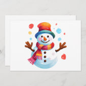 Snowman - Cheerful Snowman for Christmas Holiday (Front/Back)