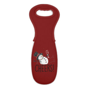 Snowman Cheers Wine Christmas Funny Xmas Winter Bag