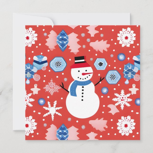 Snowman Chillin' Invitation (Front)