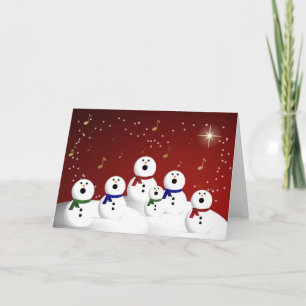Snowman Choir Holiday Card