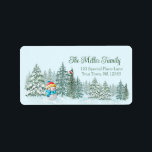 Snowman Christmas Address Label<br><div class="desc">Add this adorable Snowman Christmas Address Label to your holiday stationery! This unique design is all ready for you to customize! Exclusive from Up On the Mountain.</div>
