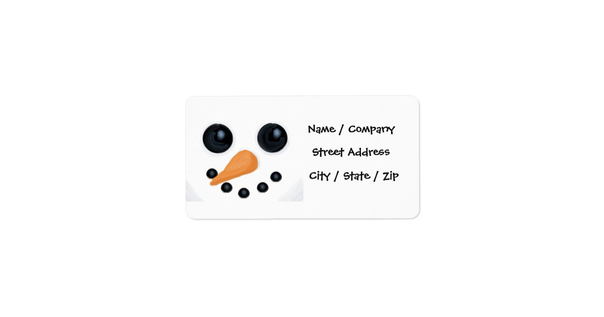 Snowman Christmas Address Labels | Zazzle