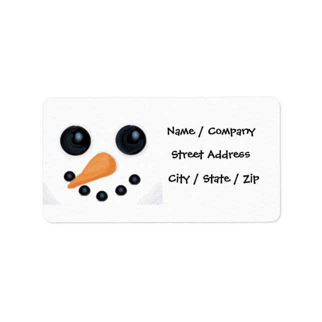 Snowman Christmas Address Labels (Front)