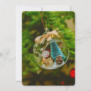 Snowman Christmas bauble Holiday Card