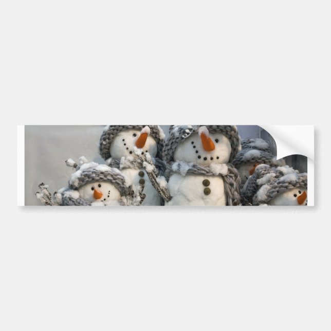 Snowman Christmas Bumper Sticker (Front)