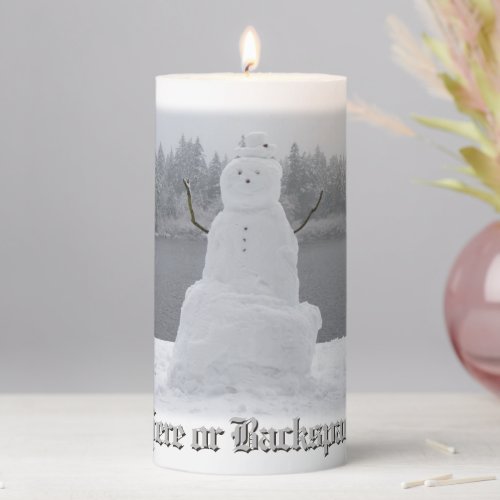 Snowman Christmas Candles Custom Holiday Candles