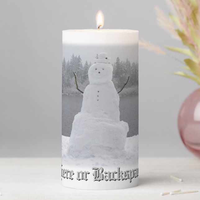Snowman Christmas Candles Custom Holiday Candles (In Situ)