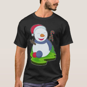 Snowman Christmas Candy cane T-Shirt