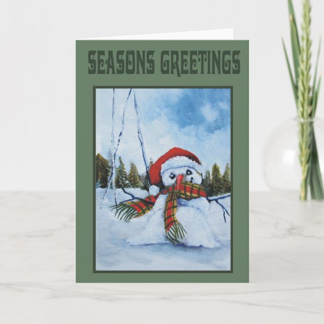 snowman christmas card (Front)