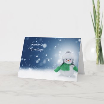 Snowman Christmas Card by ChristmasWishesShop at Zazzle