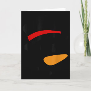 Snowman Christmas Character Face Card