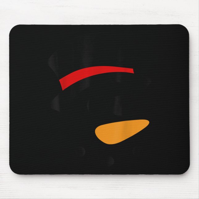 Snowman Christmas Character Face  Mouse Pad (Front)