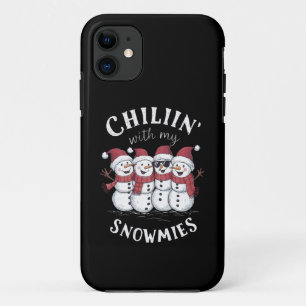 Snowman Christmas Chillin With My Snowmies Gift  iPhone 11 Case