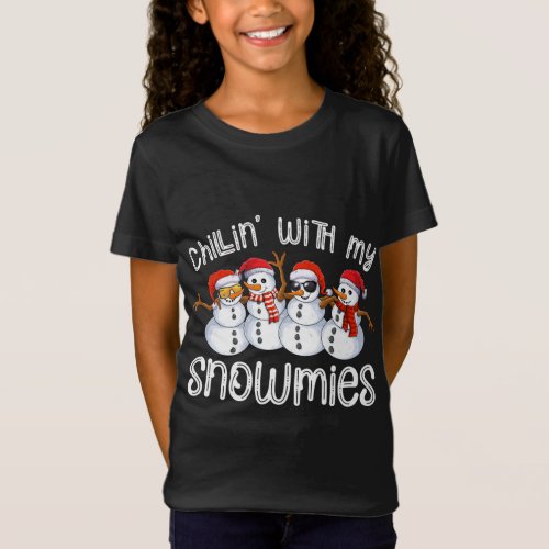 Snowman Christmas Chillin With My Snowmies Ugly Gi T_Shirt