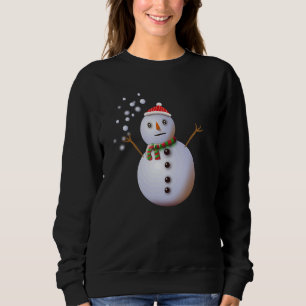 Snowman Christmas  Cute Snowing Winter Wonderland Sweatshirt