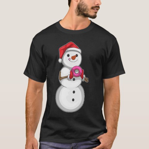 Snowman Christmas Donut T_Shirt