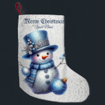 Snowman Christmas Elegant Winter Holidays Small Christmas Stocking<br><div class="desc">Snowman Christmas Elegant Winter Holidays Small Christmas Stocking. Unique,  beautiful,  stylish design. Easy to be personalized. Font style,  size and colors can be changed. Matching items are available.</div>
