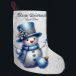Snowman Christmas Elegant Winter Holidays Small Christmas Stocking<br><div class="desc">Snowman Christmas Elegant Winter Holidays Small Christmas Stocking. Unique, beautiful, stylish design. Easy to be personalized. Font style, size and colors can be changed. Matching items are available.</div>