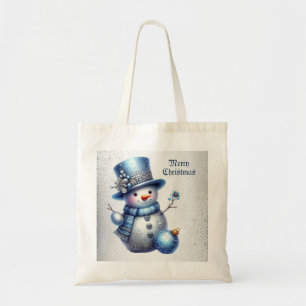 Snowman Christmas Elegant Winter Holidays Tote Bag