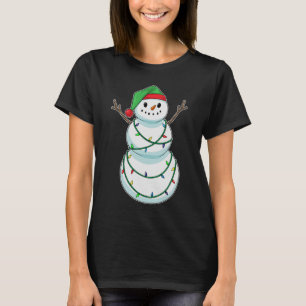 Snowman Christmas Fairy lights T-Shirt