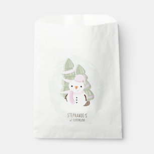 Snowman Christmas Favor Bag