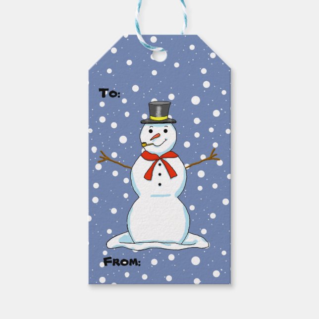 Snowman Christmas Gift Tags (Front)