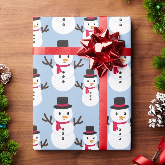 Snowman Christmas Giftwrap Roll of Wrapping Paper (Creator Uploaded)