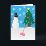 Snowman Christmas Greeting Card, Frosty Holiday Card<br><div class="desc">Holiday greeting cards perfect for sending holiday cheer. These cards are ideal for anyone looking to spread festive vibes and celebrate the holiday season. Fit for those who enjoy sending handwritten notes and cards during Christmas,  New Year's,  or winter birthdays.</div>