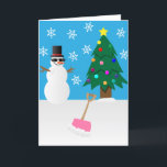 Snowman Christmas Greeting Card, Frosty Holiday Card<br><div class="desc">Holiday greeting cards perfect for sending holiday cheer. These cards are ideal for anyone looking to spread festive vibes and celebrate the holiday season. Fit for those who enjoy sending handwritten notes and cards during Christmas,  New Year's,  or winter birthdays.</div>