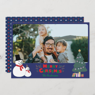 Snowman Christmas Greeting Holiday Card