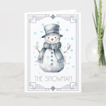 Snowman Christmas  Holiday Card by clairelilydotcom at Zazzle